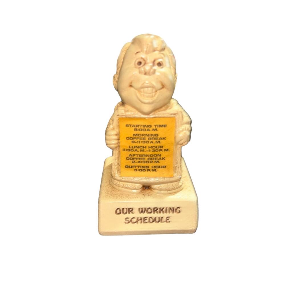 Vintage 1973 Paula "Our Working Schedule” Figurine W-330
